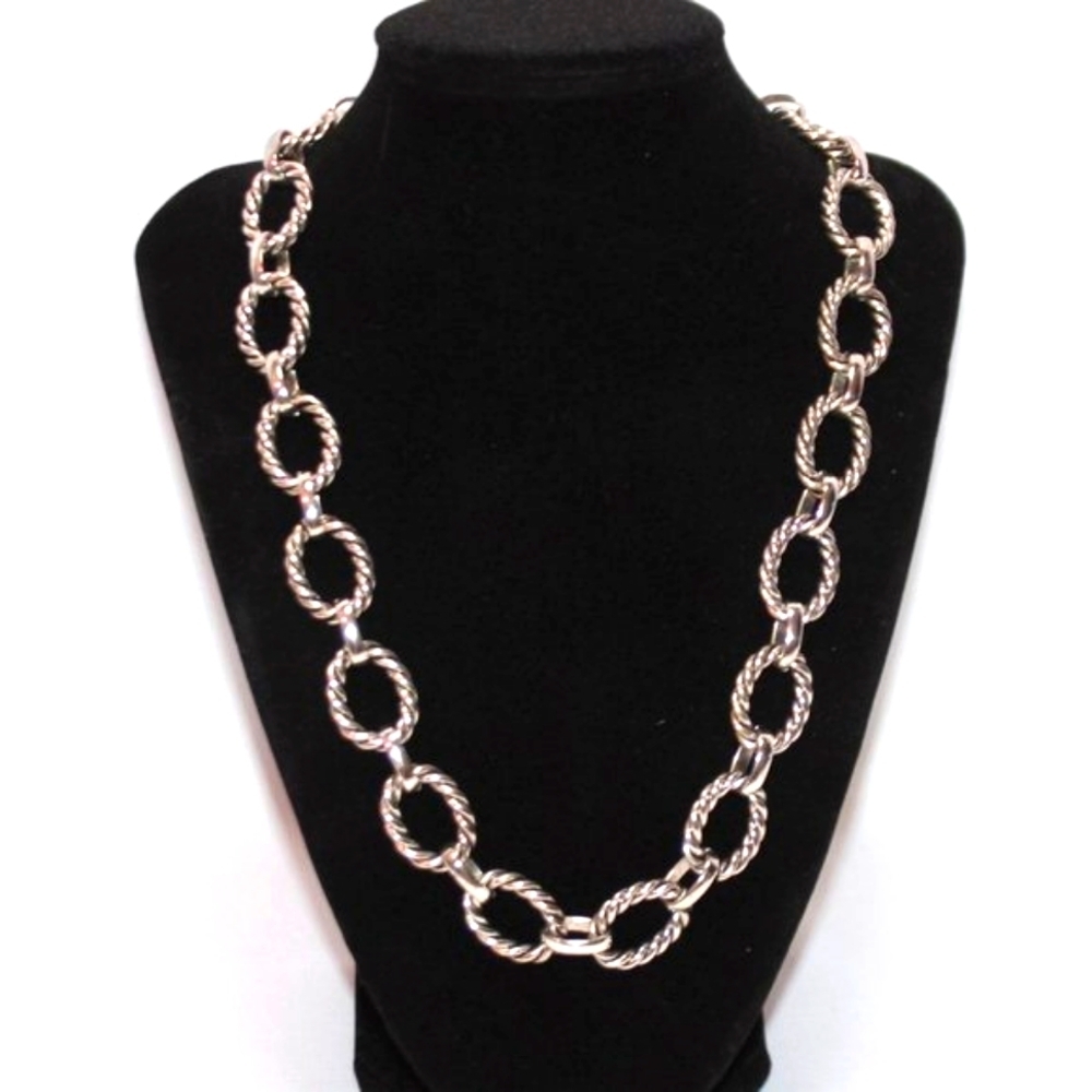 Premier Design Chunky Silver Chain Classic Necklace
